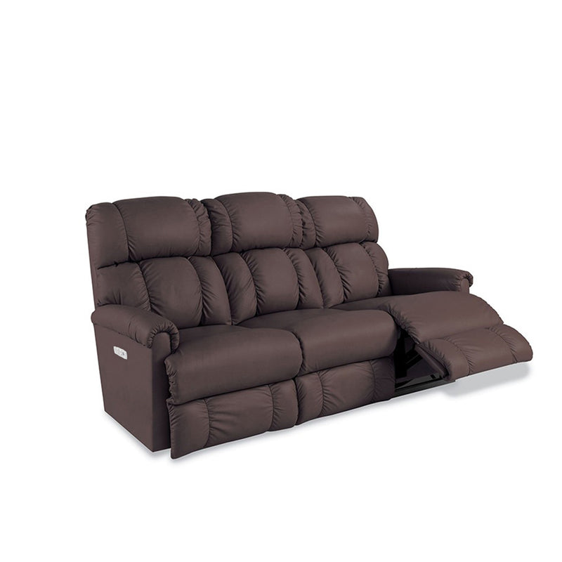 PINNACLE All Leather Power Recline XRW Full Reclining Sofa with Drop Down Table