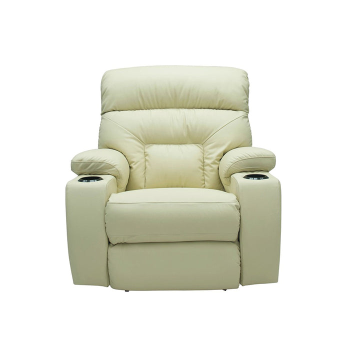 SPECTATOR Full Leather Rocker Recliner With Cupholder