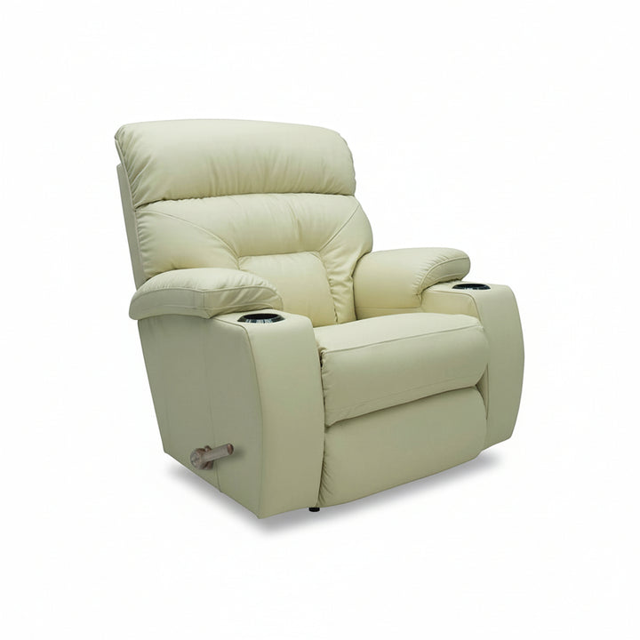 Beige recliner chair on a white background