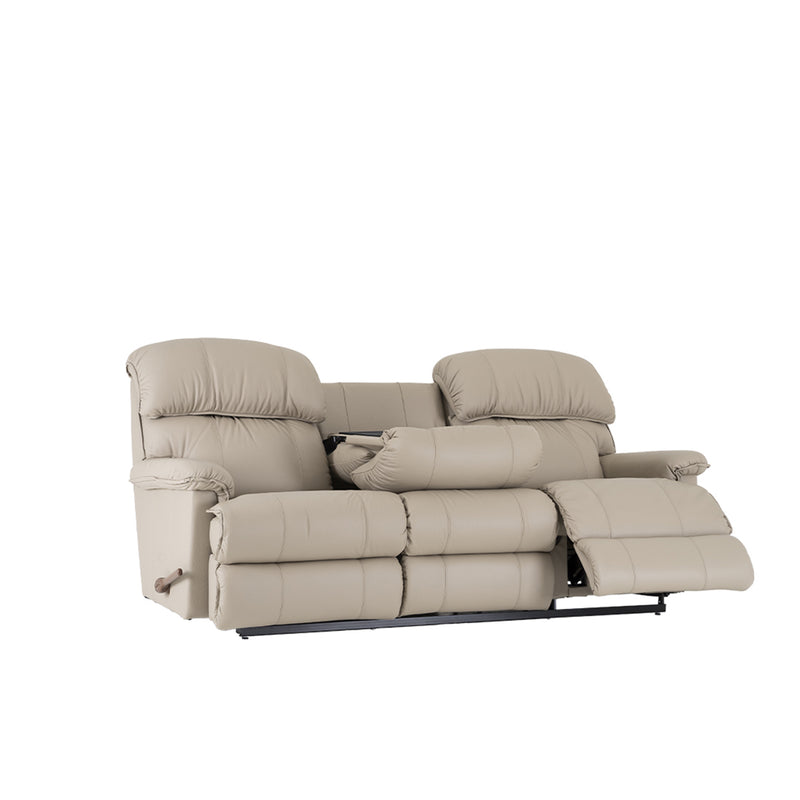 CARDINAL All Leather Motion Reclining Sofa with Drop Down Table