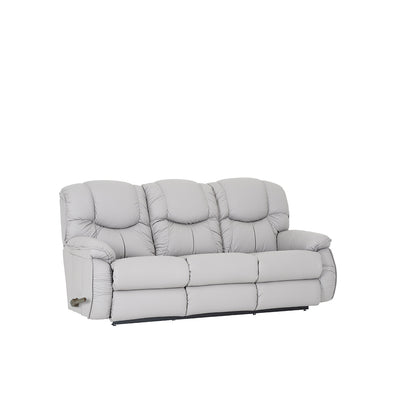 DREAMTIME All Leather Motion Reclining Sofa with Drop Down Table