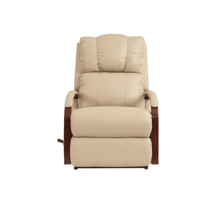 HARBOR TOWN All Leather Rocker Recliner (Wood)