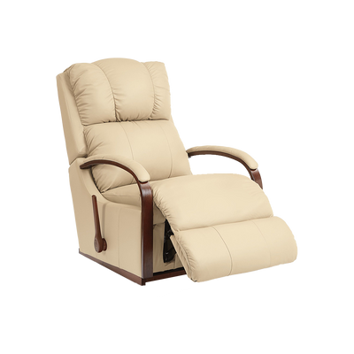 HARBOR TOWN All Leather Rocker Recliner (Wood)