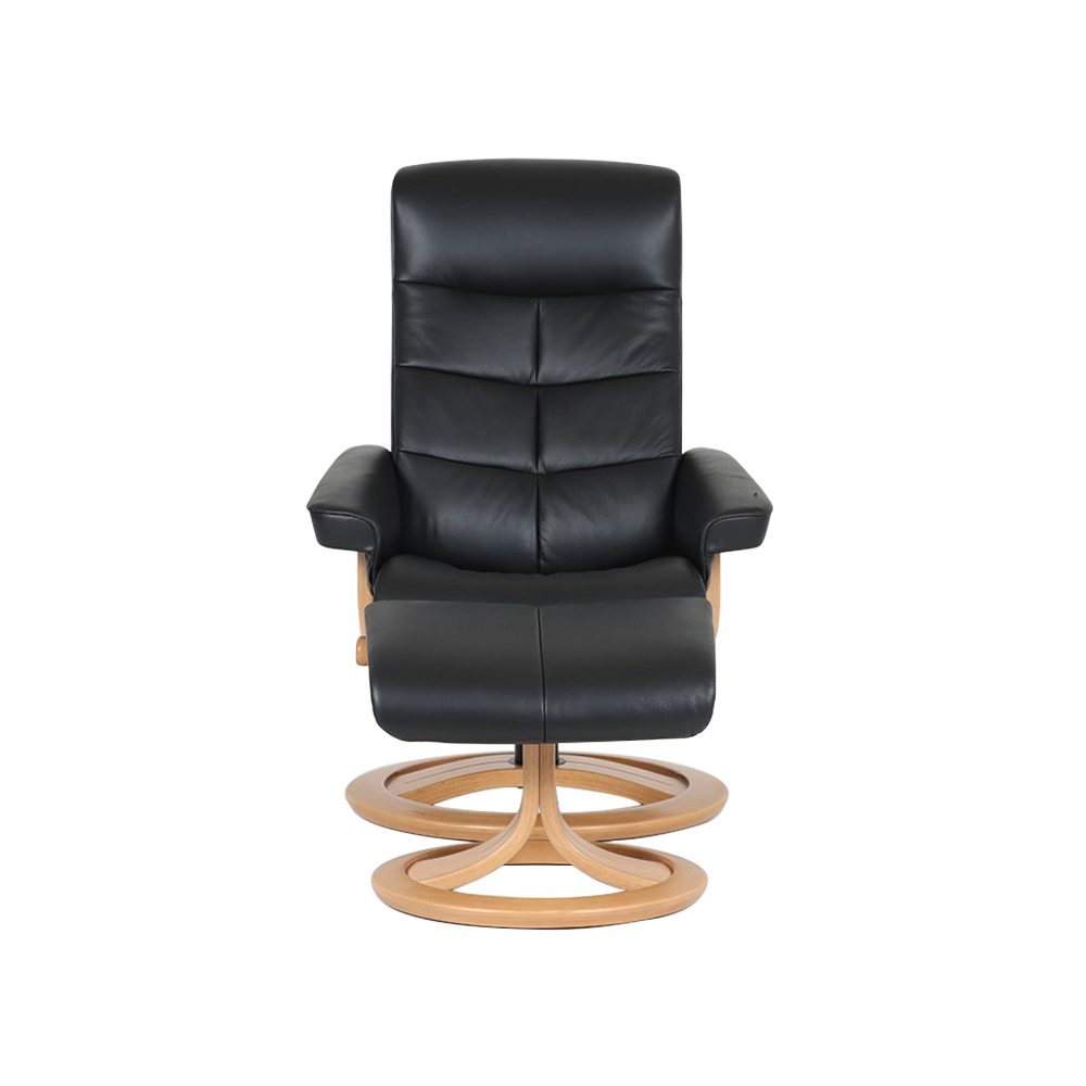 LARSSON Full Leather Pedestal Chair