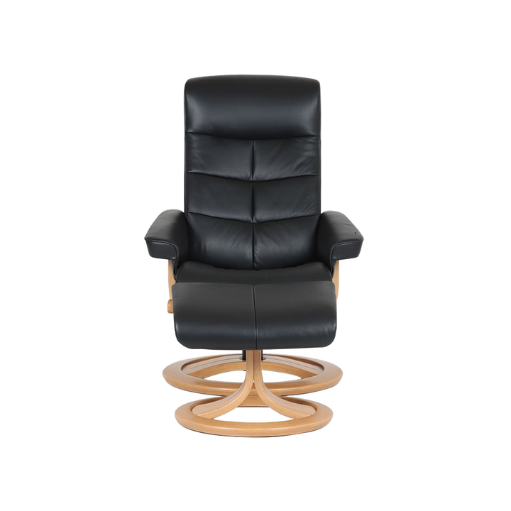 LARSSON Full Leather Pedestal Chair