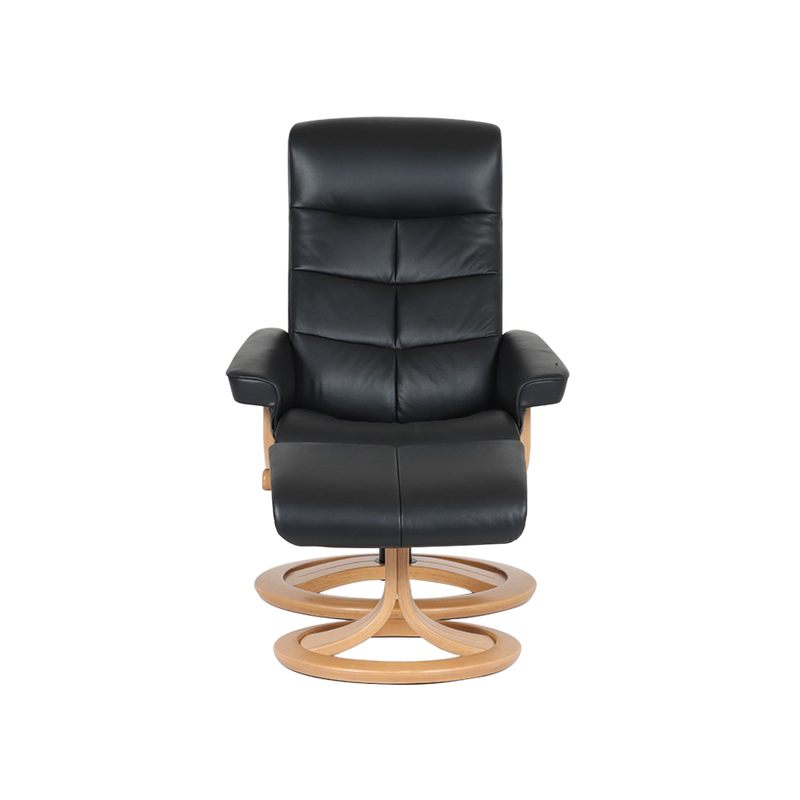 LARSSON All Leather Pedestal Chair