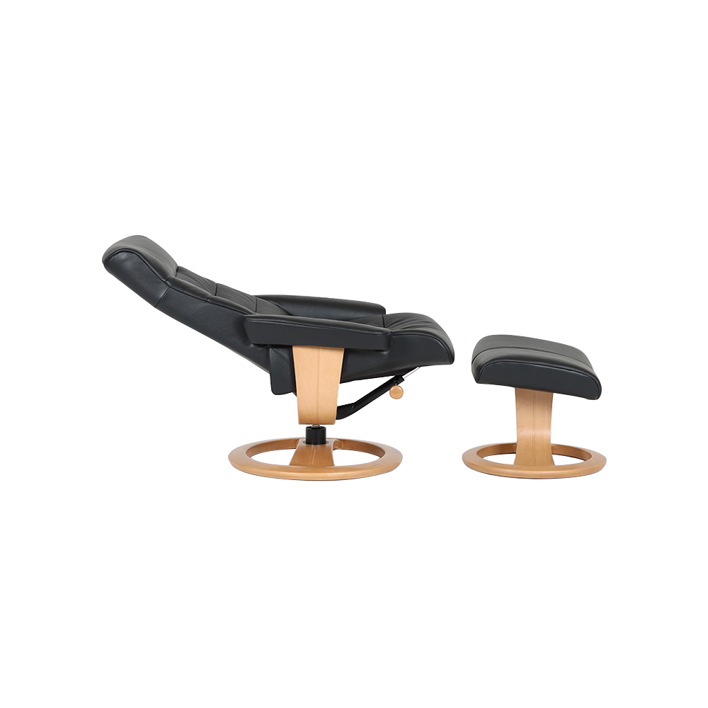 LARSSON Full Leather Pedestal Chair