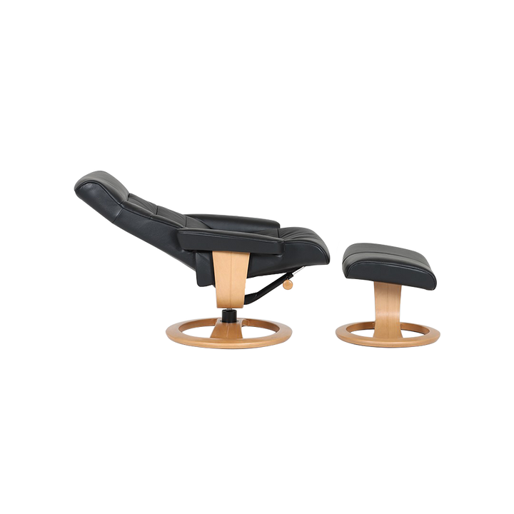 LARSSON Full Leather Pedestal Chair