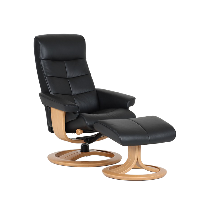 LARSSON Full Leather Pedestal Chair